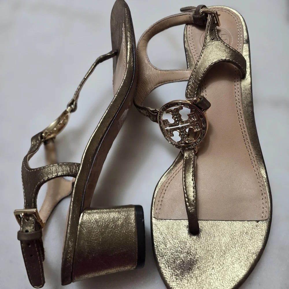Tory Burch Metallic Gold Sandals